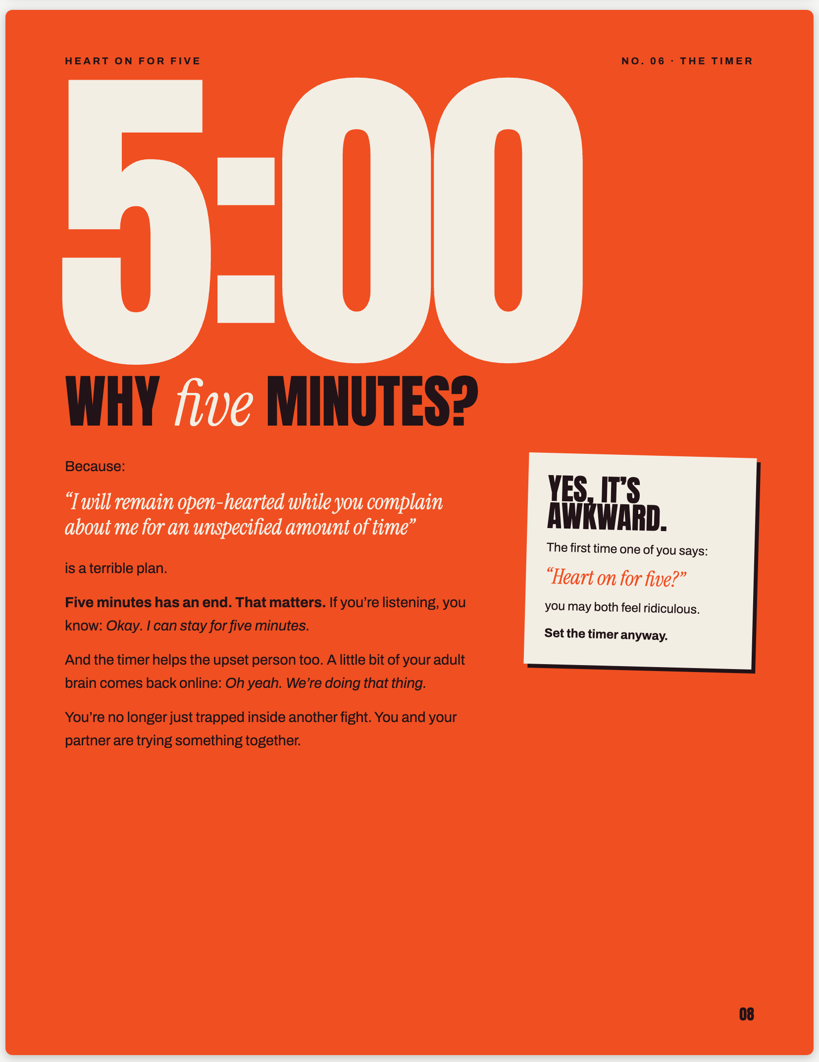 Inside the guide: why five minutes